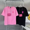 여성 티셔츠 디자이너 MIU 디자이너 티셔츠 여성 타월 자수 편지 Tshirts면 둥근 목 짧은 소매 느슨한 여름 여성 Tops2