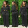 Femmes grande taille pantalon deux pièces automne à manches longues chemises et pantalons en gros Sexy sweat mode broché 230705