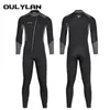 Swim Wear Oulylan Men Ultra Streence Neoprene 5M Diving Soirt Supplage Утолщен плюс флисовый холодный теплый OnePeece 230706