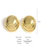 Stud Earrings AENSOA Layered Round Shaped Gold Color Big Earring Simple Vintage Metal For Women Fashion Jewelry Brincos 2023