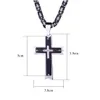 Hänge Halsband Herrkors Rostfritt Stål Christian Jesus Crucifix Charm Cykelkedja Halsband För Kvinnor Punk Smycken Present Drop Del Dhljp