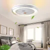 Ceiling Fan with Light Remote Control Bedroom Decorative Ventilation Light 50cm Air Invisible Silent