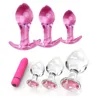 Vibrators Vagina Jewelry Anal Plug Glass Dildo Ass Diamond Prostate Vibrator For Men Women Sex Toys Mini Crystal Butt 230706