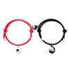 Braccialetti con ciondoli Bracciale amante corda Milano regolabile Stella Astronauta Braclet Romantico Yin Yang Amore Cuore Magnete Braslet accoppiato Regalo Joyas