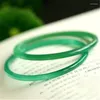 Bangle Natural Agate Chalcedony Real Jades Bangles Women Men Elegant Thin Round Bar Jade Bracelets Charm Gifts