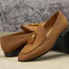 Party New Fashion and Wedding Handmade Loafers Men s Leather with Gold Buckle Dress Shoes A Hmade Dre Shoe