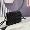 Torba na aparat Soho mała kwadratowa torba z prawdziwej skóry kobieta torby na ramię wysokiej jakości torebka damska Crossbody list kopertówka Zip portfel Tassel wisiorek Multicol