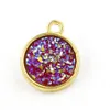 Pendant Necklaces 12Mm Druzy Drusy Stone Gold Bling Resin Round Charm For Neckalces Making Fashion Jewelry In Bk Drop Delivery Pendan Dh40W