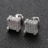 Xiao Fang Solid Solid Gold Silver Fashion Simple Ear Studs Senior Model Women