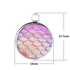 Pendant Necklaces Bk Stainless Steel 14Mm Round Mermaid Scale Charm For Fashion Necklace Bracelet Earrings Jewelry Making Drop Deliv Dhnv2