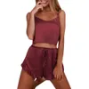 Damen-Schlaflounge MIARHB Damen-Pyjamas, Satin-Nachtwäsche, Damen-Pyjamas, Camis, kurze Oberteile, Hosen, Nachtwäsche-Sets, Damen-Pijamas, Dessous-Unterwäsche