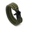 Charm Bracelets Fashion Outdoor Sport Climbing Rope Chain For Men Parachute Cord Paracord Emergency Bangle Jewelry