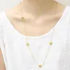 Chaînes En Acier Inoxydable Collier Longue Chaîne Ras Du Cou Pour Les Femmes Géométrique Amis Sans Collier Bijoux Cadeau