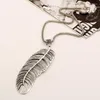 Pendant Necklaces LZHLQ Big Hollow Leaf Necklace Trendy Thick Metal Women Simple Vintage Chain Sweater Accessory Plated Jewelry