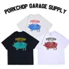 Herr T-shirts Porkchop fugees oversized kortärmad t-shirt för män Kläder Japan Sommar Motorcykel Vita t-shirts för kvinnor tshirt 230705