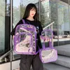 Персонализированная женская школьная сумка прозрачная корейская версия прозрачная ученика старших классов мужского пола прозрачное рюкзак водонепроницаемый рюкзак 230615