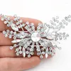 Brooches !!Large Size Butterfly Brooch Bright Clear Crystals Rhinestone Wedding Visual Pins For Party