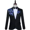 Abiti da uomo 2023 Applique Color Matching Suit Host MC Stage Slim Studio Due pezzi