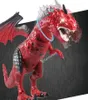 ElectricRC Animals Electric RC Dinosaur Toys Spray Fog Fire Dragon Remote Control Dinosaur Lighting Sound Walking Animal Model Kids Toys Christmas Gift 230705