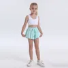 LU Yoga Outfits FlickorSportkläder Shorts med hög midja Träning Fitness Bär Korta Byxor Tjejer Löpning Elastiska Byxor Förhindra Garderob Culotte