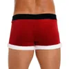 Underpants Novelty Men Christmas Panties Funny Cosplay Low Rise Santa Claus Doll Boxer Shorts Underwear