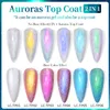 Nagellak LILYCUTE 7ML Aurora Top Coat Vonken Aurora Gel Nagellak Semi Permanente UV Gel Functie Top Coat Voor Nail Art Gel Vernis 230706