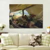 Spiaggia Paesaggio Tela Wall Art Pranzo sulla barca Joaquin Sorolla Y Bastida Dipinto fatto a mano Seascape Bedroom Decor