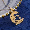 Hänge Halsband Rostfritt stål Qatar Map Chain The State Of Jewelry
