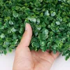 Decorative Flowers Artificial Lawn Plant Walls Foliage Hedge Grass Mat Greenery Panels Privacy Fence 40x60cm Green Wedding Backyard Screen