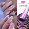 Nagellak LILYCUTE 7ML Aurora Top Coat Vonken Aurora Gel Nagellak Semi Permanente UV Gel Functie Top Coat Voor Nail Art Gel Vernis 230706