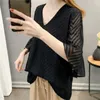 Frauen Blusen Frauen Tops V-ausschnitt Weiß Chiffon Bluse Shirt Kurzarm Damen Femme Top Blusas Mujer 2023