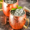 Moscow Mule Kopparmuggar Handgjorda kopparmuggar för Moscow Mule Cocktai Mule Muggar Dricka hamrad koppar Mässing Hem NYHET