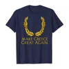 Herren-T-Shirts machen Griechenland wieder großartig. Antikes Geschichtsgeschenk Herrenshirt. Kurzarm-Baumwoll-Freizeit-T-Shirts, lockeres Oberteil, Größe S-3XL