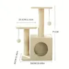 Cat Tree Tower House For Kittens Activity Tower With Scratching Posts Cat Nest Cat Tree Solid Wood Cat Toy