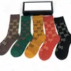 5 pairs/set Embroidery Socks Designer Mens Womens Socks Sports Winter Letter Printed Sock Cotton Man Woman with Box