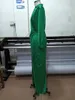 Vestidos casuais elegantes escritório verão para mulheres 2023 moda verde manga longa sexy decote em V praia cintura vestido maxi feminino