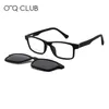 Solglasögon OQ CLUB Kids Square Flexibel Polariserad Magneitic Clipon Glasögon TR90 Optiska barnglasögon Bågar T3114 230705