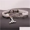 Bracelets De Charme Batte De Hockey Sports Femmes Infinity Love Veet Chaîne Corde Chaîne Bracelet Pour Hommes S Simple Bijoux De Mode En Bk Drop Delive Dhafq