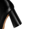 Chaussures habillées BIGTREE élégantes femmes bottines bottes hautes bottes en cuir PU bout carré bottes épaisses bottes à glissière femmes automne hiver chaussures de fête Z230707