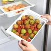 1pc Refrigerator Drawer Type Egg Fruit Storage Box Kitchen Accessories Organizer Shelf Fridge Storage Shelf (26*18*5cm/10.2*7.1*1.9in)