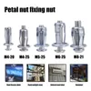 Upgrade 4Pcs Petal Rivets Nut Kit M4 M5 M6 M8 Car License Plate Fixing Metal Clip Base Clamp Multifunctional Fixed Nut Bolt Clamp Set