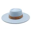 New British Style Fedora Hats For Women 9.5cm Big Brim Classic Panama Jazz Hat Wedding Decorate Formal Dress Hat