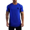 Camisetas masculinas legais e finas manga curta verão respirável esportes lazer lazer fitness