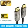 HDMI متوافق 2.1 كابل الألياف الضوئية سلك 2 1 كيلو 6 هرتز 4K 120Hz 48GBPS 144Hz EARC عالية السرعة HDCP HDR ل HDR HD TV Projector Game Console