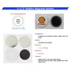 Other Office School Supplies 112" 37mm 100 Sets Soft Rubber Magnetic Magnet Button Supply Materials for l Badge Maker 230705