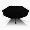 傘下の女性マニュアルレインパラソル折りたたまれた抗UV日焼け止め旅行ソンブリラ猫パターン傘傘黒コーティングサン傘