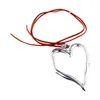 Chaînes coréenne mode cuir cordon collier femmes réglable élégant métal amour coeur pendentif tour de cou bijoux cadeau de noël