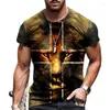 Camisetas masculinas Summer Crucifix Shirt 3D Printed Cross Manga Curta Tops Oversized Tee Homme Clothing Jesus Christ Camiseta Hombre