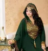 Fritidsklänningar Dubai Lyxiga Aftonklänningar Kvinnor Abaya Dubai Turkiet Islam Kaftan Muslimsk afrikansk huva Hellängd Klänning Robe Djellaba Femme