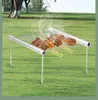 BBQ Grills RVS Grill Draagbare Outdoor Opvouwbare Mini Pocket Home Park Picknick Kookrek Accessoires 230706